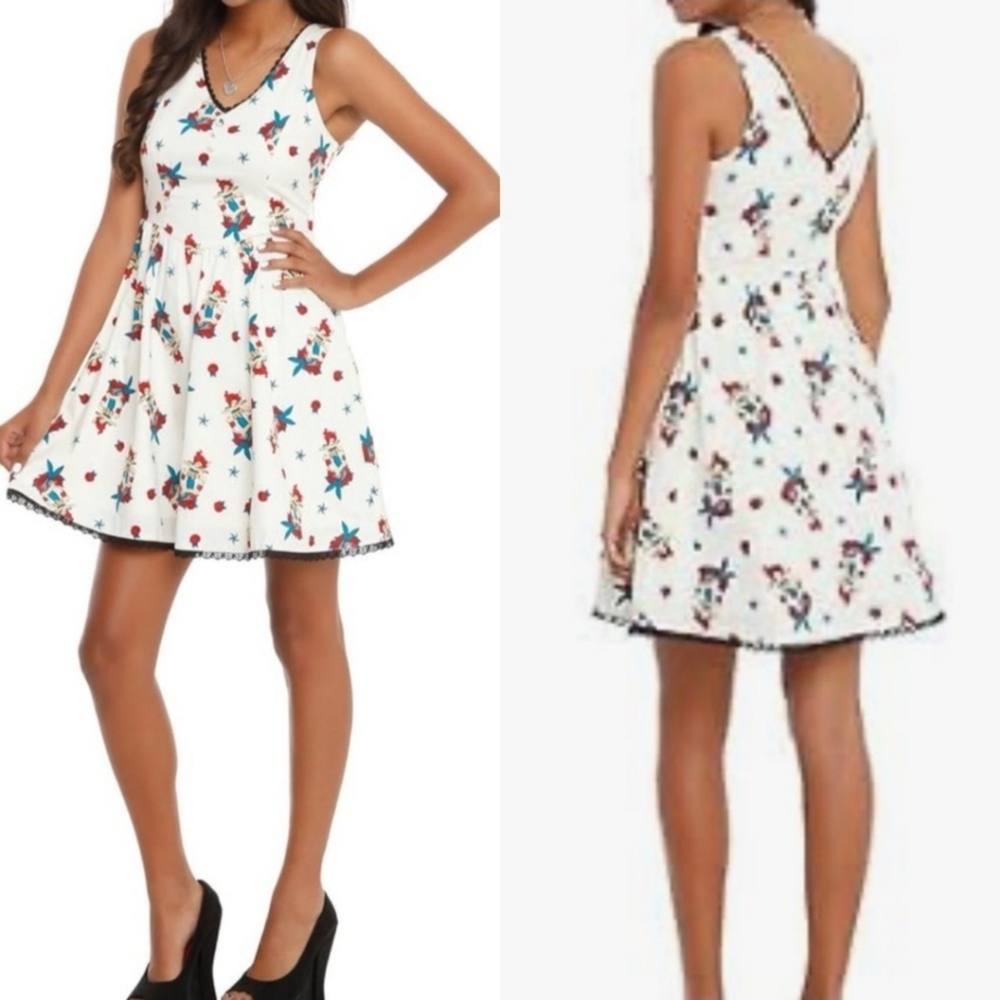 Hot Topic Disney Ariel Rockabilly Tattoo Ariel Little Mermaid Dress Small